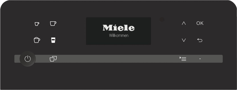 Machine à café de comptoir Miele CM5310 SILENCE ROUGE avec fonction Onetouch pour deux personnes, pour un plaisir café ultime.