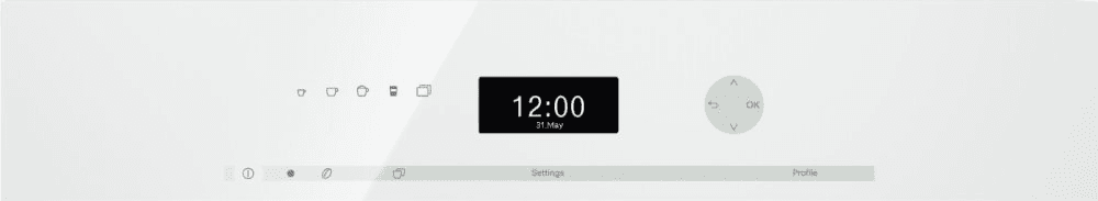 Machine à café encastrable Miele CVA6401W avec système de moussage à grains et fonction Onetouch pour deux préparations. Pour un café parfait.