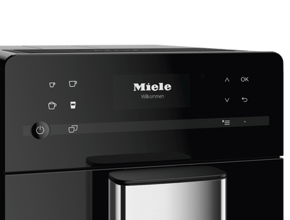 Miele CM5310OB Cm 5310 Silence Noir Obsidien - Machine à café de comptoir avec fonction Onetouch pour deux personnes pour un plaisir café ultime.
