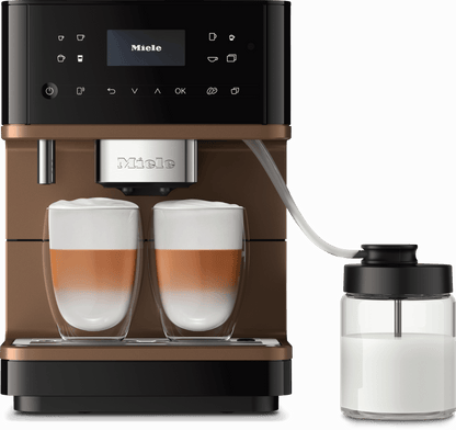 Miele CM6360OBB Cm 6360 Milkperfection - Machine à café de comptoir avec connexion Wifi, réservoir à lait de haute qualité et de nombreux cafés de spécialité.