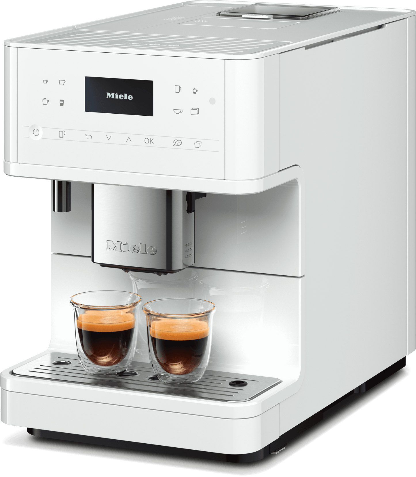 Miele CM6160LW Cm 6160 Milkperfection - Machine à café de comptoir avec connexion Wifi et une large sélection de cafés de spécialité pour une liberté maximale.