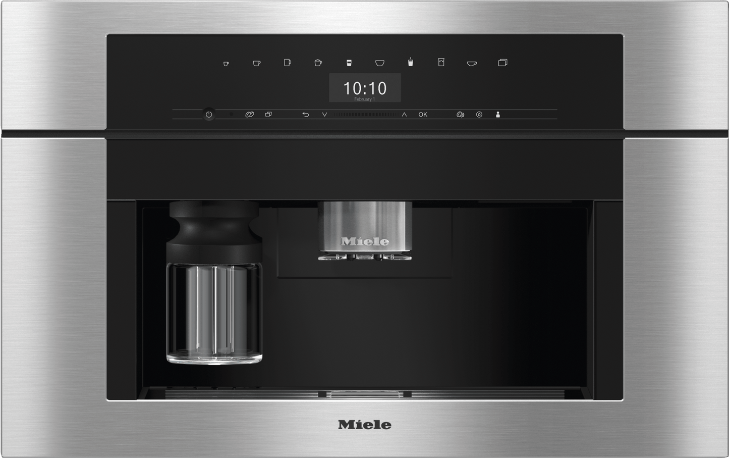 Miele CVA7370CTS CVA 7370 - Machine à café encastrable au design parfaitement modulable avec capteur de tasse breveté pour un café parfait.