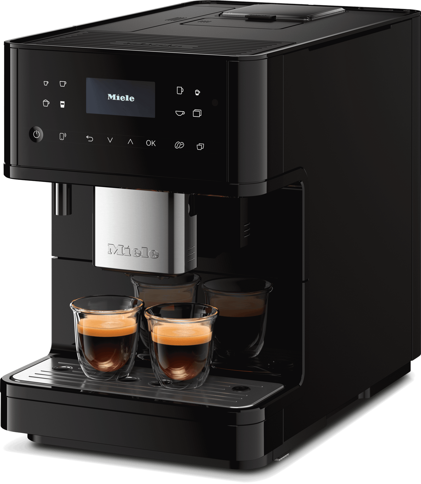 Miele CM6160OB Cm 6160 Milkperfection Noir Obsidien - Machine à café de comptoir avec connexion Wifi et une large sélection de cafés de spécialité pour une liberté maximale.