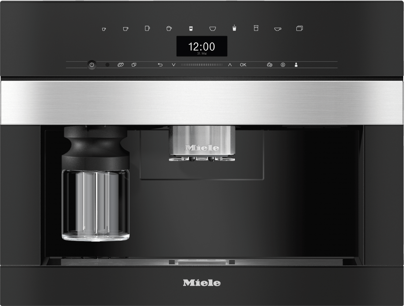 Miele CVA7445CTS CVA 7445 - Machine à café encastrable avec Directwater dans un design parfaitement modulable avec capteur de tasse breveté pour un café parfait.