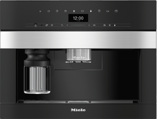 Miele CVA7445CTS CVA 7445 - Machine à café encastrable avec Directwater dans un design parfaitement modulable avec capteur de tasse breveté pour un café parfait.