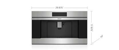 Système à café contemporain en acier inoxydable Wolf EC3050CMS série 30 M