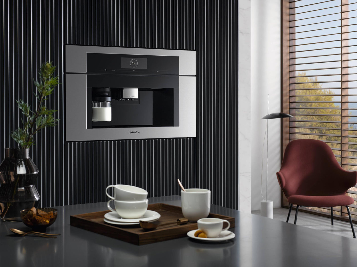 Miele CVA7775CTS CVA 7775 Clean Touch Steel - Machine à café encastrable avec Directwater. Design parfaitement combinable avec Coffeeselect + Autodescale pour les exigences les plus élevées.