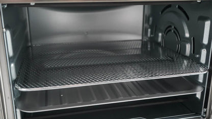 Four grille-pain à convection Danby DBTO0961ABSS de 25 L (0,9 pi³) avec technologie de friture à air chaud et affichage numérique LCD.